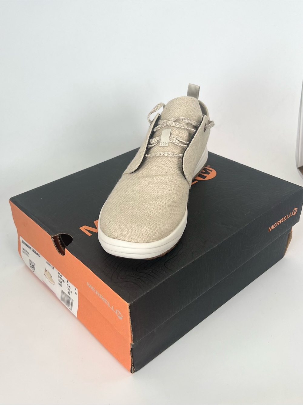 Merrell Gridway Canvas natural Beige/White Shoes New With Box - WOMENS 8